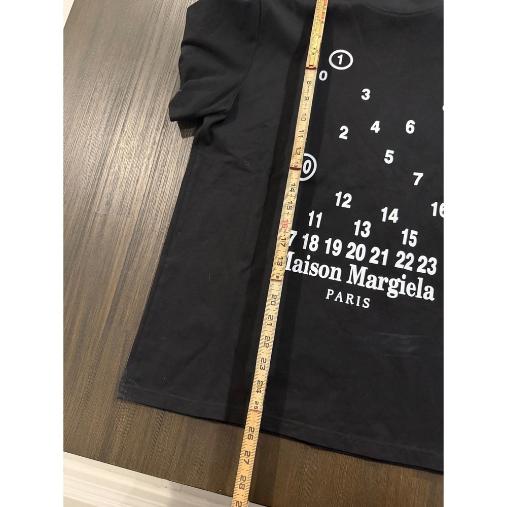 Maison Margiela Paris Numeric Logo Graphic T-Shirt Black S50GC0615 Size 46 - Picture 6 of 6